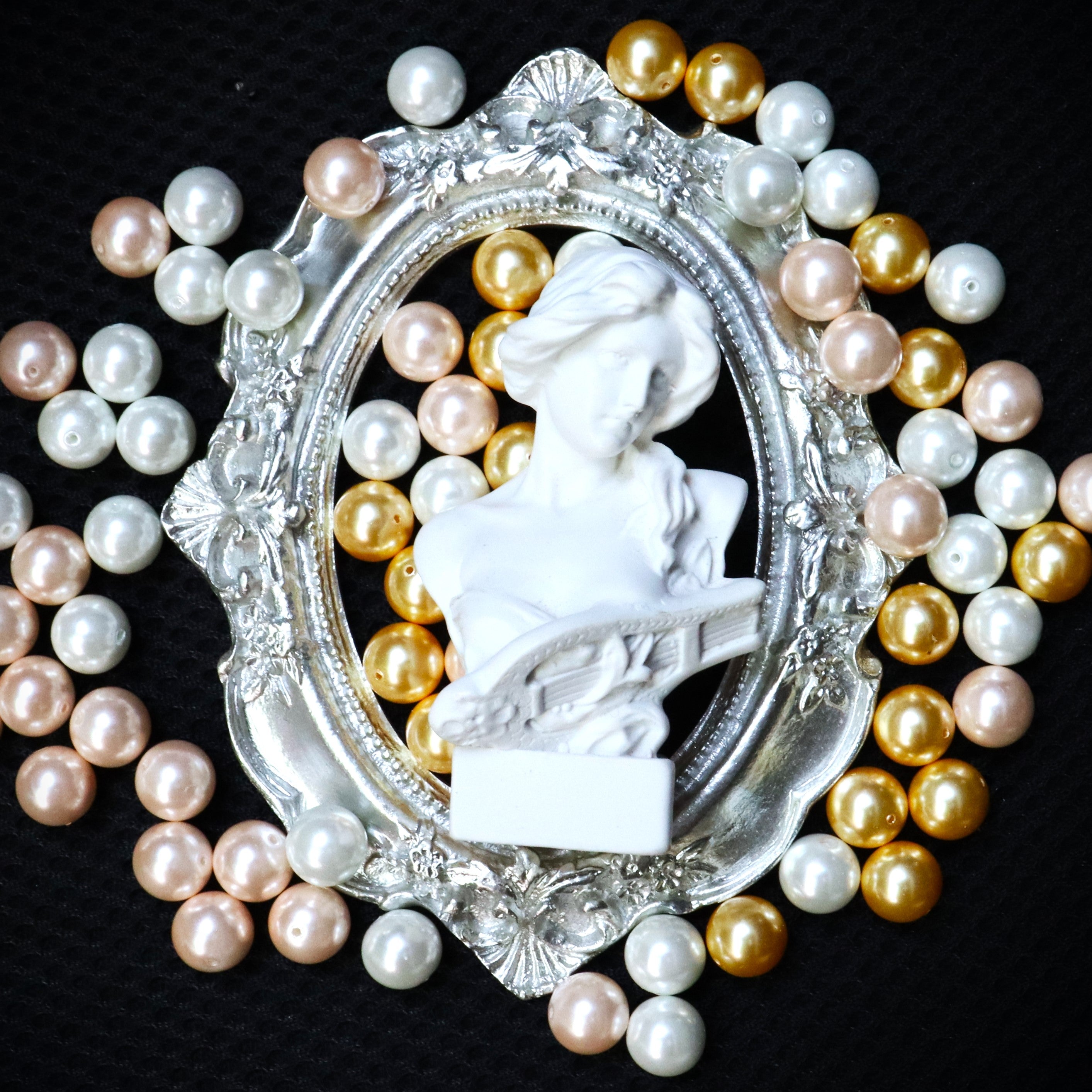 P3】~Golden Blossom~ High Quality Shell Pearl(10') & Metal