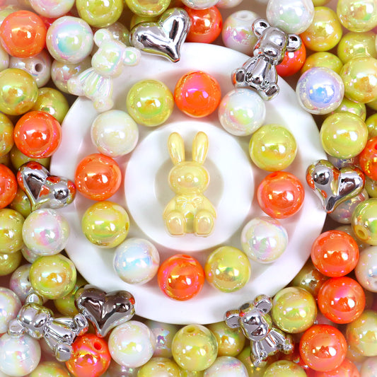 【D】~Orange Soda~ Acrylic Bead(16') & Charms ~オレンジソーダ~ アクリルビーズ(16mm)とアクセサリー